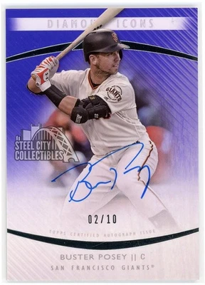 Buster Posey 2017 Topps Diamond Icons Purple Autograph Card #AU-BP 02/10 - Image 1 of 2