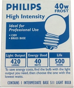  Phillips High Intensity 40S11N bulbs Lava Lamp, Desk Light 40 Watt Frost - Picture 1 of 1