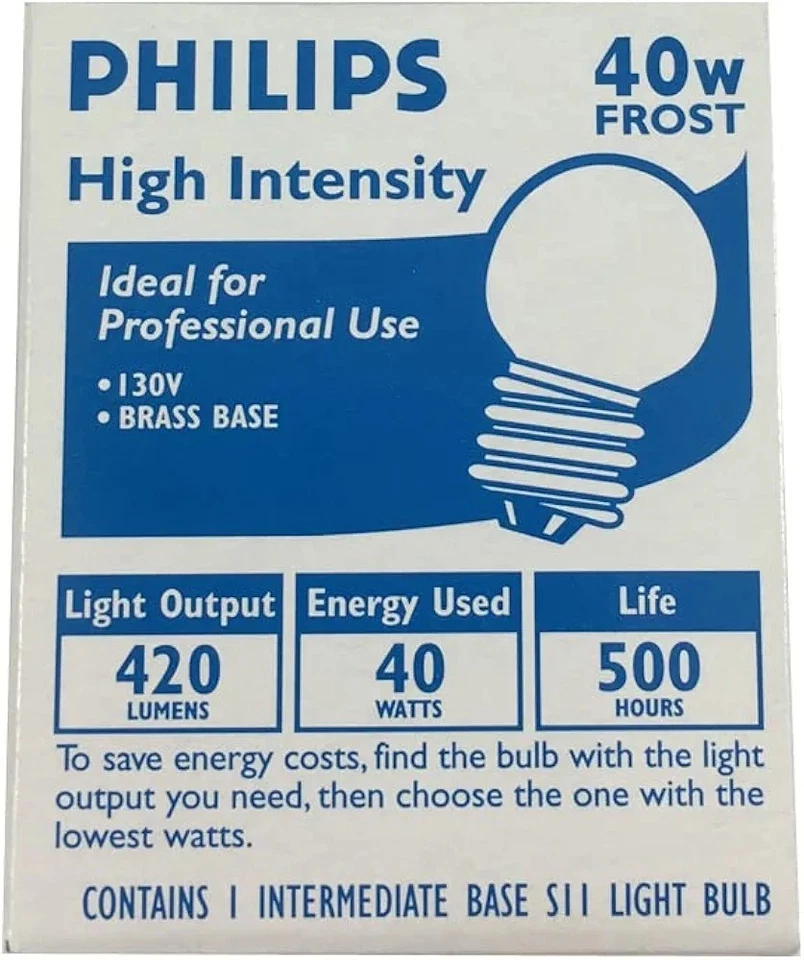  Phillips High Intensity 40S11N bulbs Lava Lamp, Desk Light 40 Watt Frost - Image 1 of 1
