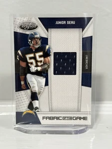 Junior Seau 2010 Panini Certified Fabric of the Game Worn Jersey /250 #90 - Picture 1 of 3