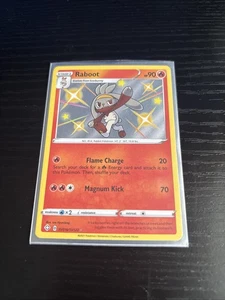 Pokemon TGC Raboot SV016/SV122 Shining Fates Shiny Vault 2021 Holo Rare Pokemon - Picture 1 of 3