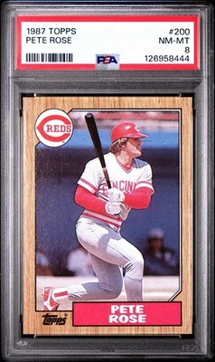 1987 Topps Pete Rose #200 PSA 8 casi nuevo-como nuevo Cincinnati Reds  Foto 1 de 3