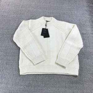 New Naadam Sweater Womens 2XS XXS Textured Cashmere Wool Fisherman Cable - Picture 1 of 9