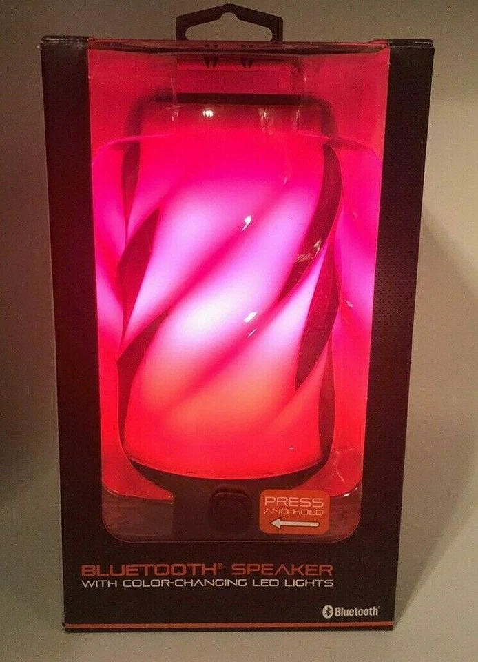 Blackweb Bluetooth Speaker With Color-changing LED Lights Bwa19aas91