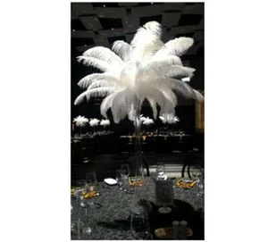 5FT Tall Eiffel Tower Ostrich Feather Centerpiece with White Black 20-22 inch 14 - Bild 1 von 5