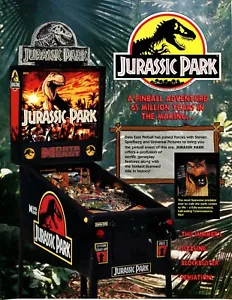 Jurassic Park Data East Flipper Flyer / Broschüre / Anzeige - neuwertig - Bild 1 von 2