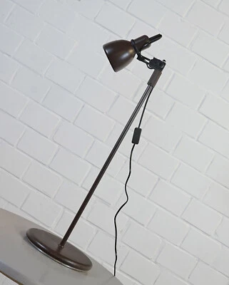 vecchia lampada da terra faretto faretto lettura asta lampada da terra marron... - Immagine 1 di 4