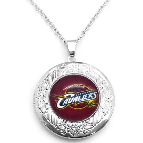 Cleveland Cavaliers Womens 925 Silver 20" Link Chain Necklace w Photo Locket D16 Cover