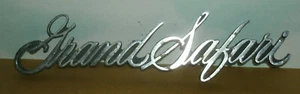 Vintage 1970's Pontiac Grand Safari Wagon Fender Emblem (7.5") Chrome Metal Part - Picture 1 of 5