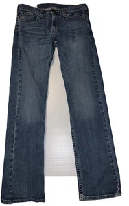 Hollister Men's Dark Wash Slim Straight Stretch Blue Denim Jeans Sz 32x32 - Picture 1 of 9