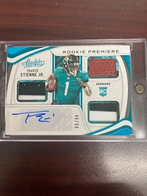 2021 Panini Absolute - Rookie Premiere Material RPA #212 Travis Etienne Jr 40/99 - Image 1 of 4