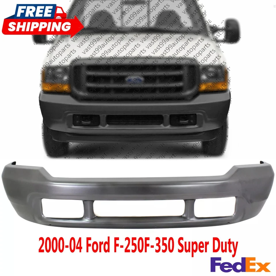 Front Painted Gray Bumper Face Bar Steel For 2000-04 Ford F-250/F-350 Super Duty — 第 1/4 张图片