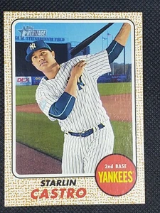 STARLIN CASTRO 2017 Topps Vault Heritage BLANK BACK SP #1/1 Yankees Nationals 87 - Picture 1 of 2