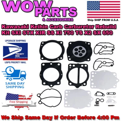 Kawasaki Jet Ski Keihin Carb Carburetor Rebuild SS ST STX SXI XI ZXI 750 900 - Image 1 of 2