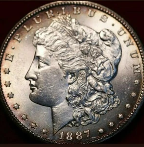 1887-S $1 Silver Morgan Dollar. MS -BU. Semi Key date - Picture 1 of 2