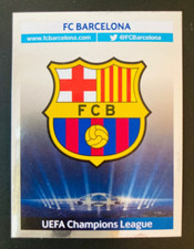 2013-14 Panini Champions League sticker # 544 FC Barcelona Foil Logo Team Crest