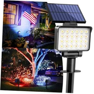 Color Changing Solar Spot Lights Outdoor Waterproof for Flag, 6 Pack Multicolor - Picture 1 of 7