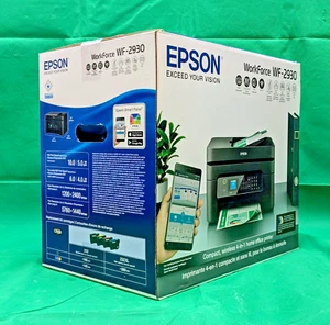 Epson WorkForce WF-2930 Wireless All-in-One Color Inkjet Printer Fax NEW INKS - Picture 1 of 10