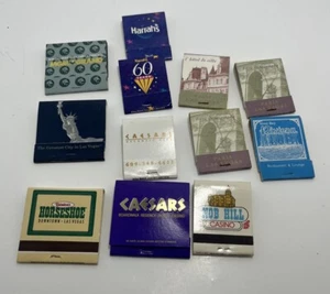 Vintage Lot Of 12 Match Books Las Vegas Hotels Miscellaneous Some Missing Match - Picture 1 of 2