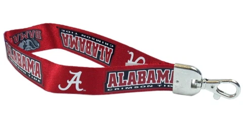 Alabama Crimson Tide Wristlet Lanyard [NEW] Keychain Key Chain Car Auto Ring Cover