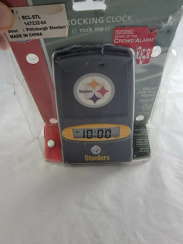 Nfl Pittsburgh Steelers Rocking Alarm Clock Roar Of The Crowd Alarm New Cover