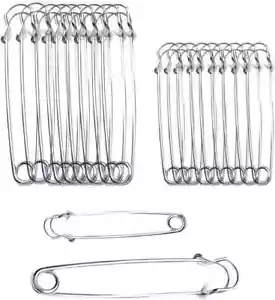 Large Safety Pins 4inch and 3inch Heavy Duty Safety Pins for Fashion Sew 20pcs - Picture 1 of 3