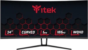 ITEK Gaming Monitor GGC - 34" Curvo R1500, 3440x1440 (Ultra WQHD), HDR400, VA - Foto 1 di 3