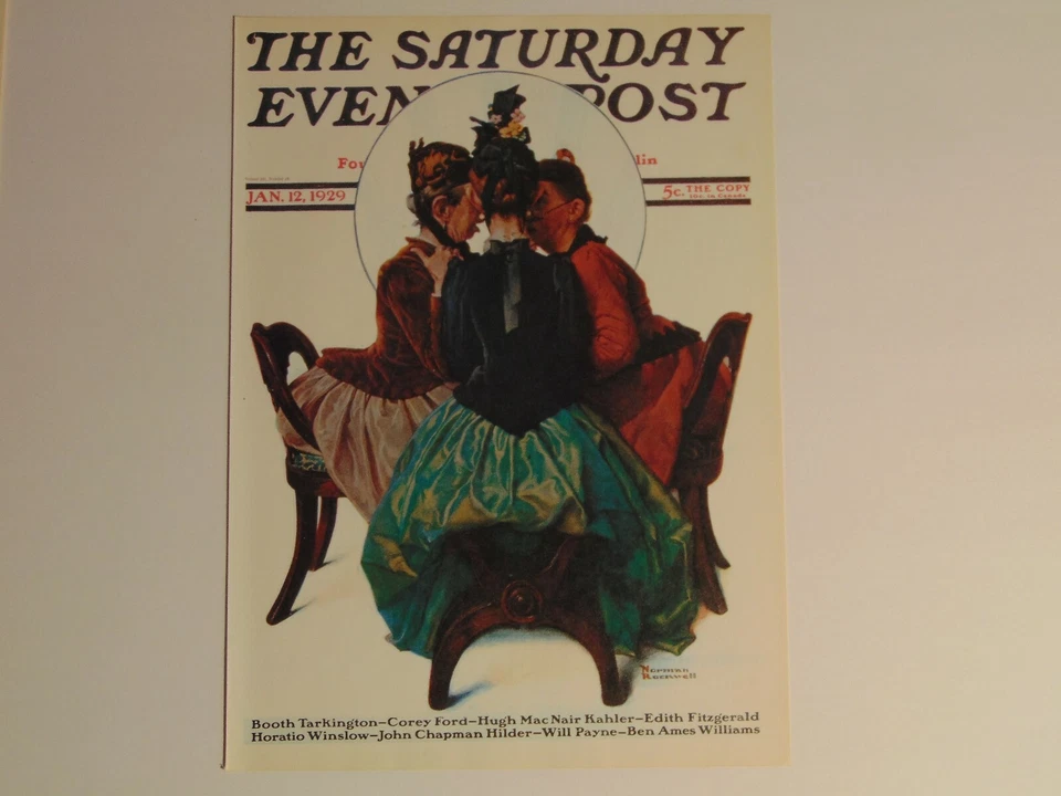 Saturday Evening Post JAN 12,1929  (REPRINT) Norman Rockwell (COVER ONLY)  - Imagem 1 de 1