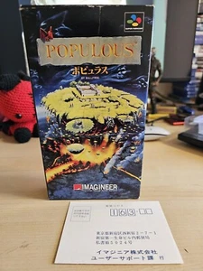 Populouse Japanese Super Famicom Super Nintendo Bulfrog - Picture 1 of 2