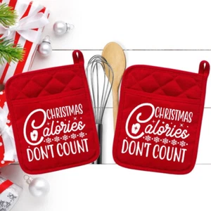 Calorías de Navidad Don't Count 1 - Portavasos - Horno Mitt - Hot Pad - neo050red - Imagen 1 de 1