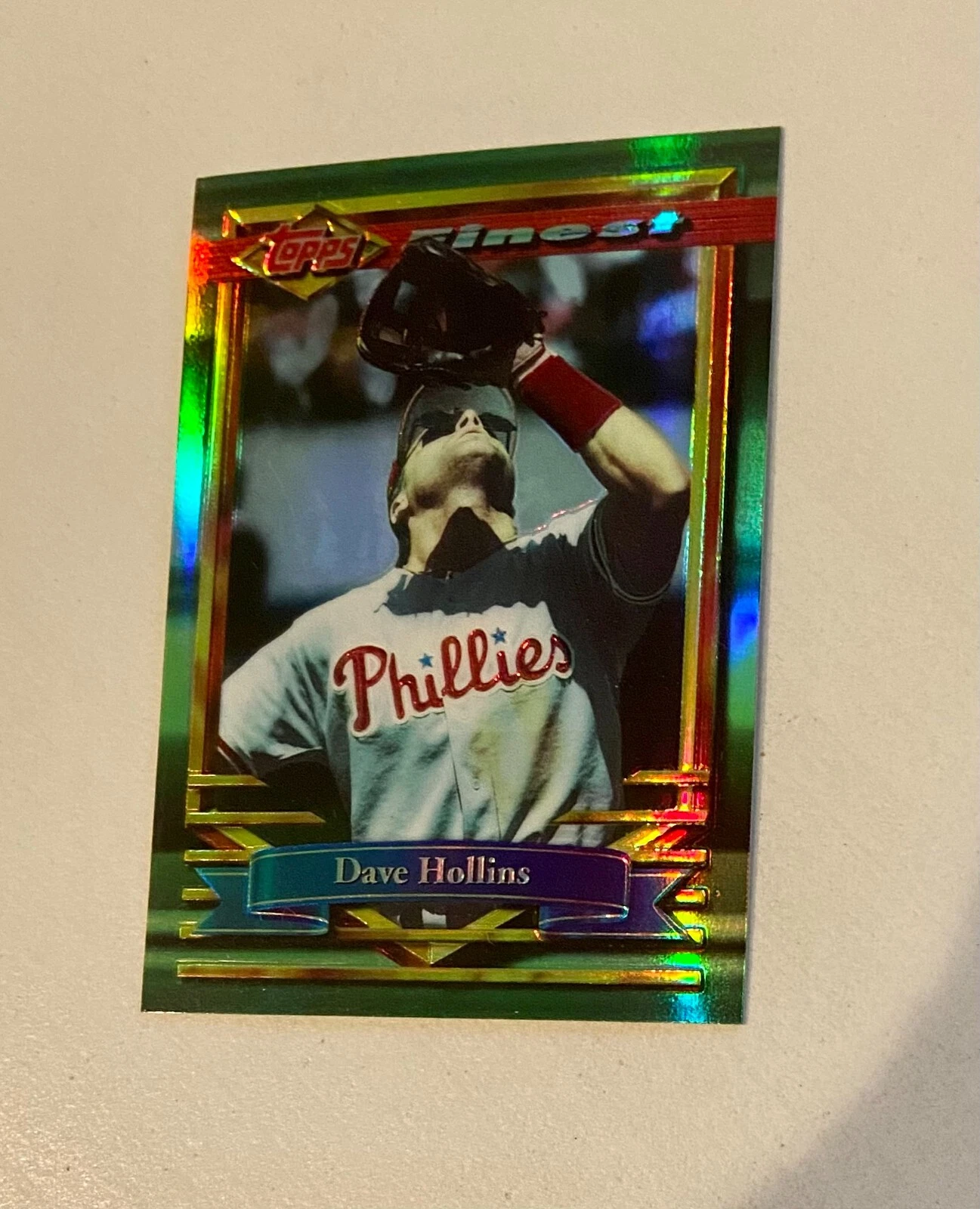 1994 Finest Refractor Dave Hollins #47 Philadelphia Phillies SP