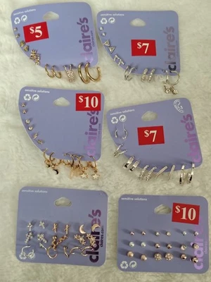 Conjuntos de brincos Claire's - Imagem 1 de 3