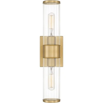 Quoizel QW16128AB OPEN BOX Wood Wall Sconce Aged Brass - Image 1 of 4