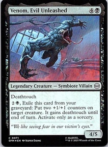 Venom, Evil Unleashed C Legendary Creature — Symbiote Villain foil Marvel's Spid - Picture 1 of 2