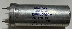 Mallory Capacitor 4500 MFD 30 VDC 290-0753-00 - Picture 1 of 1