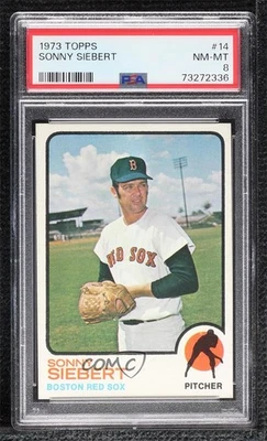 1973 Topps Sonny Siebert #14 PSA 8 - Image 1 of 2