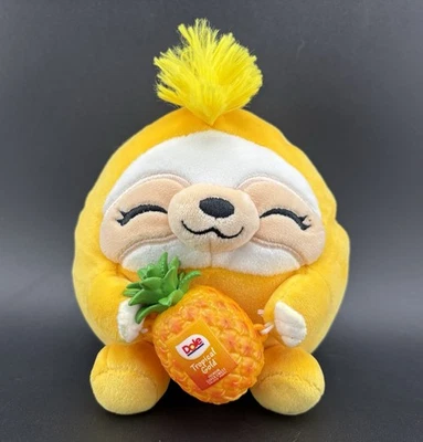 Mini Brands Snackles 5” Mystery Plush Sloth w. Dole Tropical Gold Pineapple 🧡💛 - Image 1 of 4
