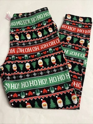 Leggings forradas de pelúcia cintura alta No Boundaries Juniors HoHoHo XXL 19 - Imagem 1 de 4