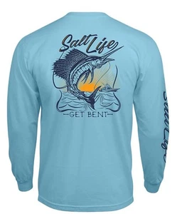 CAMISETA DE BOLSILLO MANGA LARGA "GOLDEN HOUR" AZUL SALT LIFE CHAMBREY PARA HOMBRE XXL -2X - Imagen 1 de 2