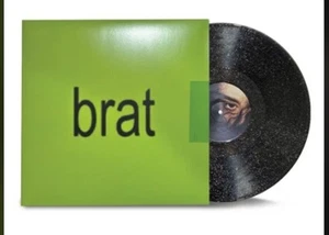 Charli XCX - Brat AUSTRALIAN EXCLUSIVE Black Ice Glitter Vinyl [READ CORNER DMG] - Picture 1 of 4