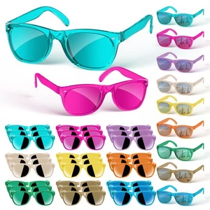 27 PACK Kids Sunglasses Bulk Party Favors,Neon Sunglasses with UV400 Protecti... - Picture 1 of 6