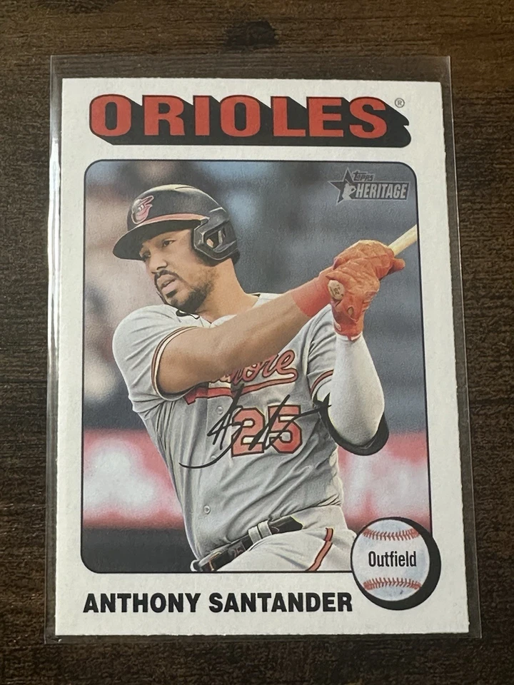 2024 Topps Heritage WHITE BORDER SP Anthony Santander Orioles  - Image 1 of 2