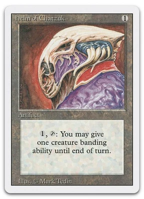 Helm of Chatzuk (LP) Revised Edition 3ED Magic MTG - Image 1 of 2
