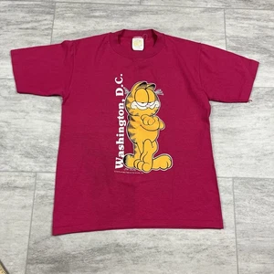 Vintage 90s Garfield Washington D.C. Kids Graphic T-Shirt Size M - Picture 1 of 10