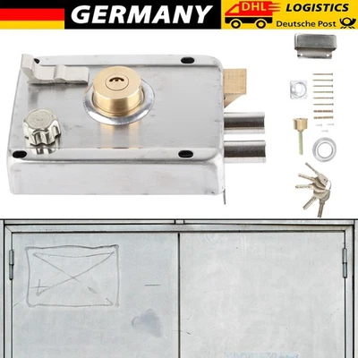 Metall Deadbolt Kastenschloss Türzusatzschloss mit 5 Schlüssel Zusatzschloss DE - Bild 1 von 4