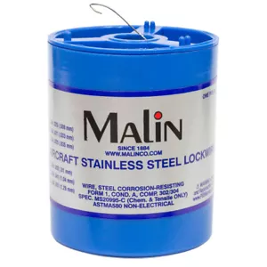 Malin Lockwire - Premium Stainless Steel Safety Wire (Multiple Sizes) - MS20995C - Foto 1 di 3