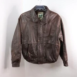 Giacca bomber vintage Gordon & Ferguson uomo L marrone pelle invecchiata - Foto 1 di 9