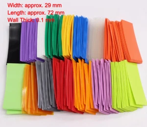 PVC Heat Shrink Tubing 18650 Battery Wraps Heatshrink Sleeving Colours Select - Picture 1 of 6