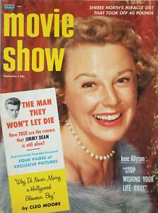 Movie Show Sept 1956 Vtg Celeb Magazine June Allyson James Dean NoML VG