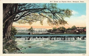 TN-Newport, Tennessee Szene am Pigeon River 1938 A50 - Bild 1 von 2
